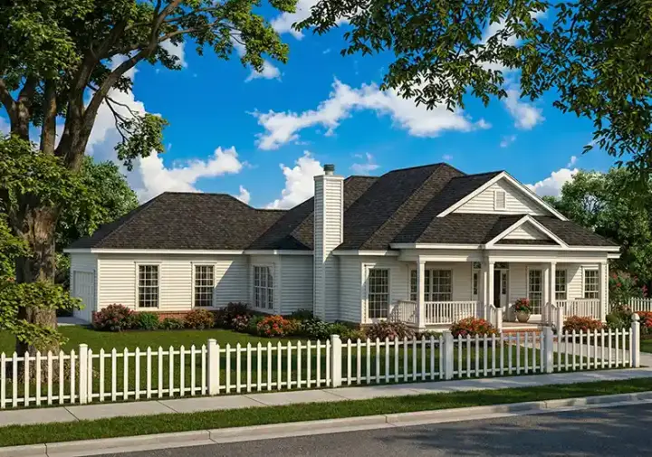 Southern house plans 12-646 - front exterior, 1,914 sq ft, 3 bed, 2 bath house plans | Monster House Plans