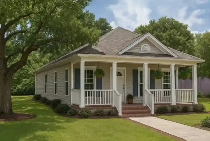 Southern house plans 12-649 - front exterior, 1,120 sq ft, 2 bed, 2 bath house plans | Monster House Plans