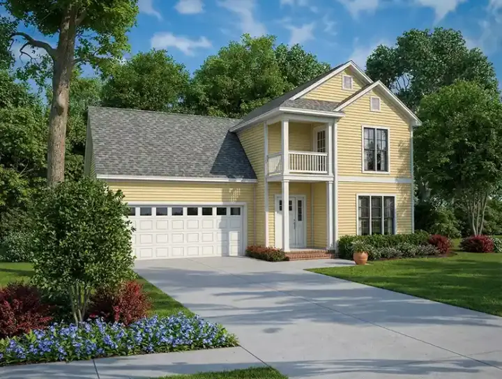 Southern house plans 12-660 - front exterior, 1,283 sq ft, 3 bed, 2 bath house plans | Monster House Plans