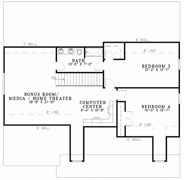 Upper/Second Floor Plan: 12-666