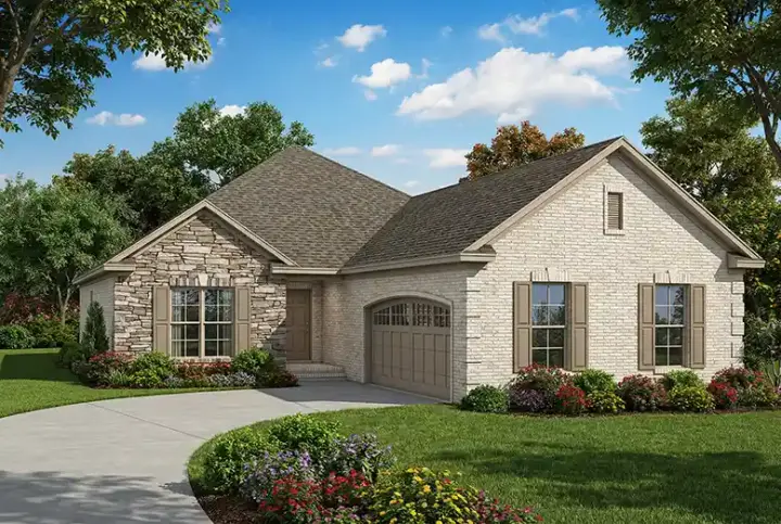 Traditional house plans 12-675 - front exterior, 1,703 sq ft, 2 bed, 2 bath house plans | Monster House Plans