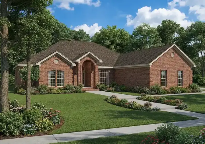 Traditional house plans 12-688 - front exterior, 2,545 sq ft, 4 bed, 2 bath house plans | Monster House Plans