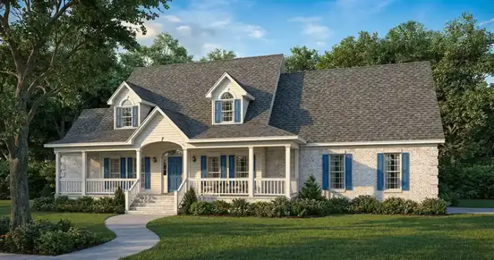 Country house plans 12-692 - front exterior, 2,482 sq ft, 4 bed, 2 bath house plans | Monster House Plans
