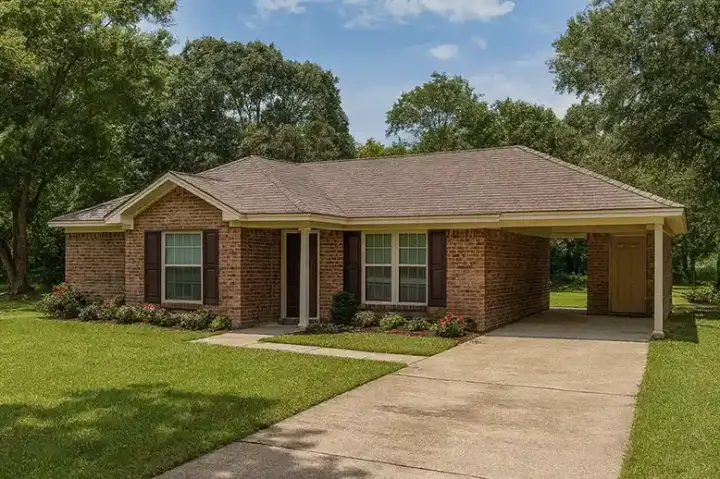 Traditional house plans 12-695 - front exterior, 1,008 sq ft, 2 bed, 2 bath house plans | Monster House Plans