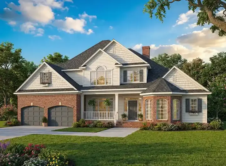 Traditional house plans 12-700 - front exterior, 3,343 sq ft, 4 bed, 3 bath house plans | Monster House Plans