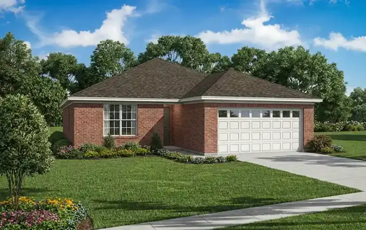 Traditional house plans 12-702 - front exterior, 1,356 sq ft, 3 bed, 2 bath house plans | Monster House Plans