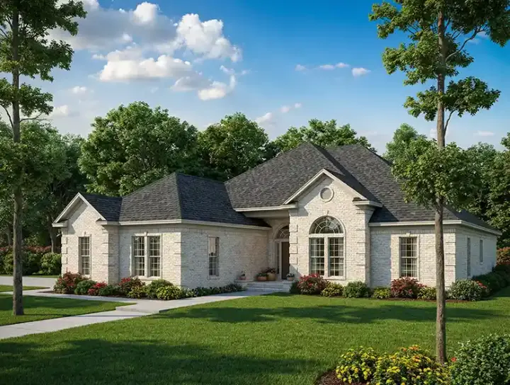 Traditional house plans 12-708 - front exterior, 2,707 sq ft, 3 bed, 2 bath house plans | Monster House Plans