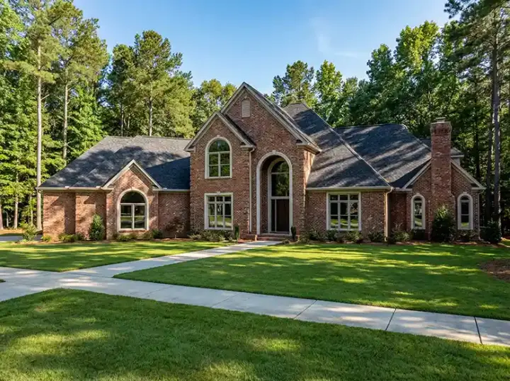 European house plans 12-711 - front exterior, 4,721 sq ft, 4 bed, 4 bath house plans | Monster House Plans