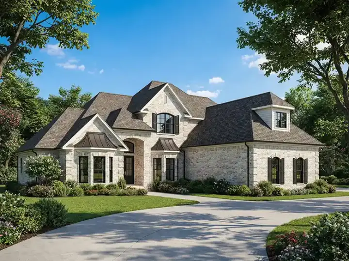Traditional house plans 12-713 - front exterior, 3,206 sq ft, 4 bed, 3 bath house plans | Monster House Plans