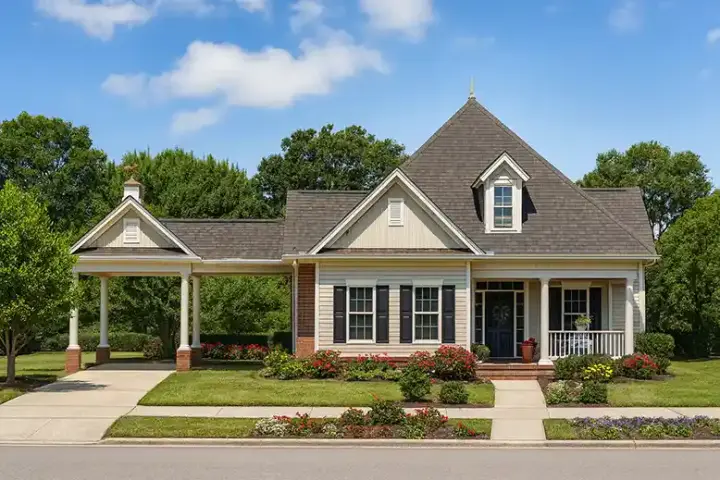 Traditional house plans 12-727 - front exterior, 1,934 sq ft, 3 bed, 2 bath house plans | Monster House Plans