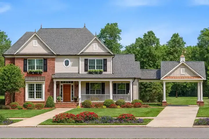 Traditional house plans 12-739 - front exterior, 2,710 sq ft, 4 bed, 2 bath house plans | Monster House Plans