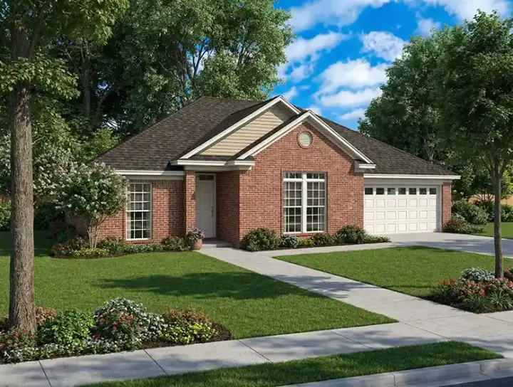 Traditional house plans 12-740 - front exterior, 1,756 sq ft, 4 bed, 2 bath house plans | Monster House Plans