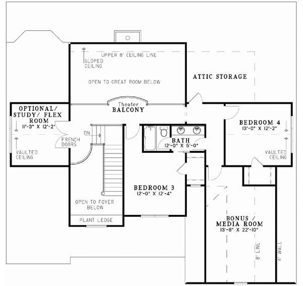 Upper/Second Floor Plan: 12-747