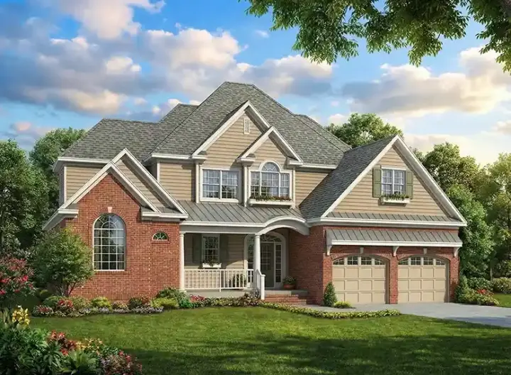 Traditional house plans 12-751 - front exterior, 2,642 sq ft, 4 bed, 3 bath house plans | Monster House Plans