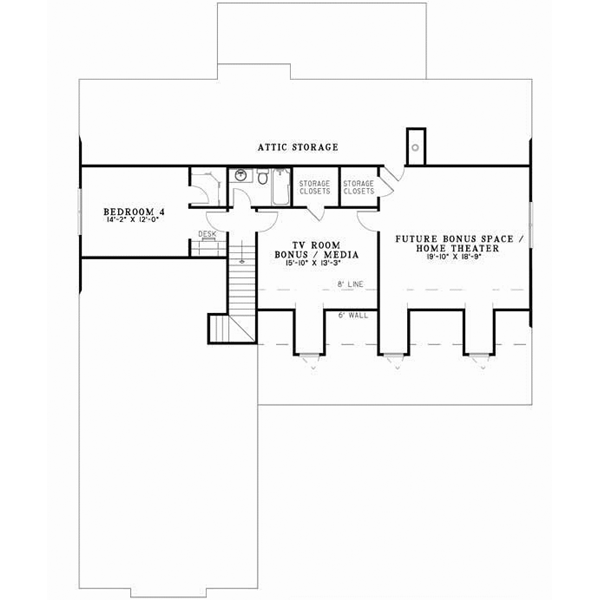 Upper/Second Floor Plan: 12-753