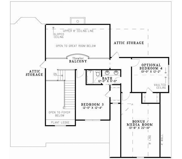 Upper/Second Floor Plan: 12-760