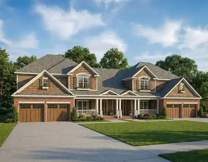 Traditional house plans 12-761 - front exterior, 4,488 sq ft, 8 bed, 4 bath house plans | Monster House Plans