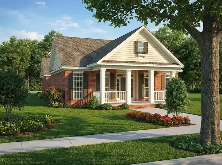 Southern house plans 12-762 - front exterior, 1,895 sq ft, 3 bed, 2 bath house plans | Monster House Plans