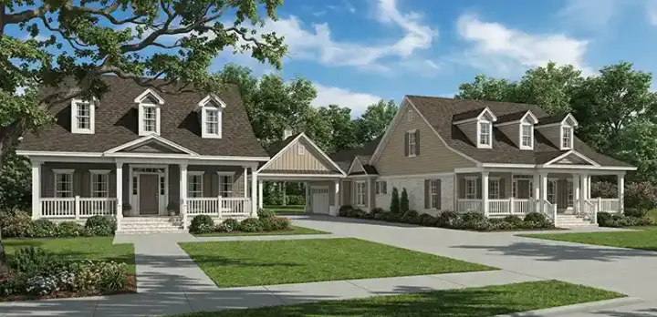 Country house plans 12-772 - front exterior, 4,630 sq ft, 8 bed, 6 bath house plans | Monster House Plans