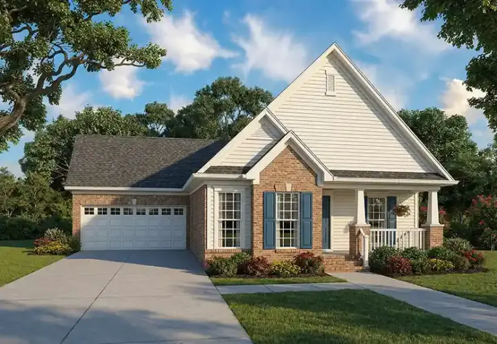 Craftsman house plans 12-830 - front exterior, 1,262 sq ft, 3 bed, 2 bath house plans | Monster House Plans