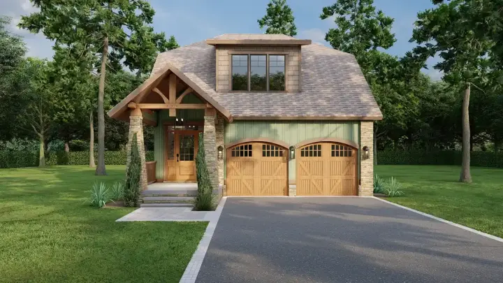 Bungalow house plans 12-842 - front exterior, 1,890 sq ft, 3 bed, 2 bath house plans | Monster House Plans