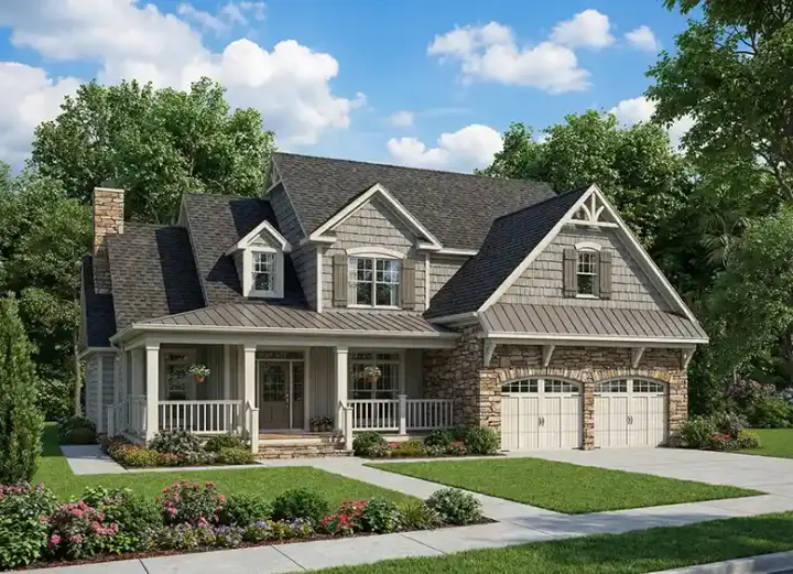 Southern house plans 12-850 - front exterior, 2,918 sq ft, 4 bed, 2 bath house plans | Monster House Plans