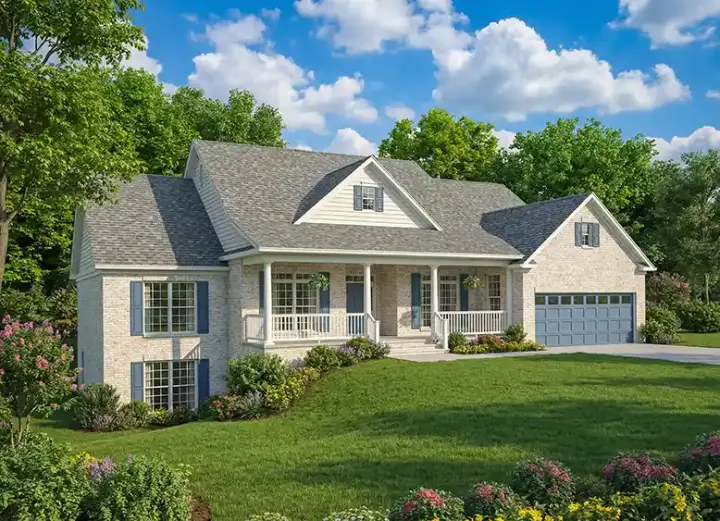 Traditional house plans 12-864 - front exterior, 2,906 sq ft, 5 bed, 3 bath house plans | Monster House Plans