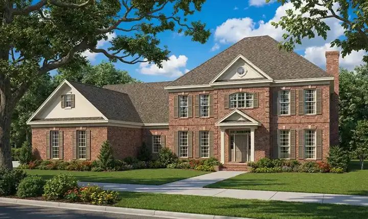 Southern Colonial house plans 12-867 - front exterior, 3,978 sq ft, 5 bed, 3 bath house plans | Monster House Plans