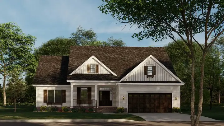 Traditional house plans 12-868 - front exterior, 1,723 sq ft, 3 bed, 2 bath house plans | Monster House Plans