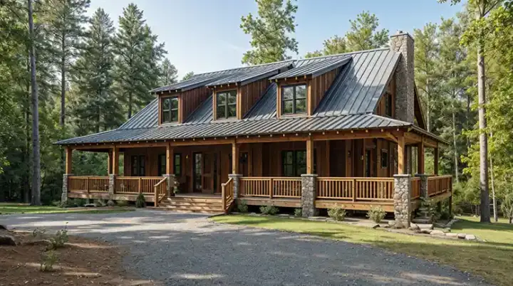 Country house plans 12-871 - front exterior, 4,134 sq ft, 10 bed, 3 bath house plans | Monster House Plans