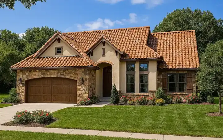 Tuscan house plans 12-885 - front exterior, 2,095 sq ft, 3 bed, 2 bath house plans | Monster House Plans