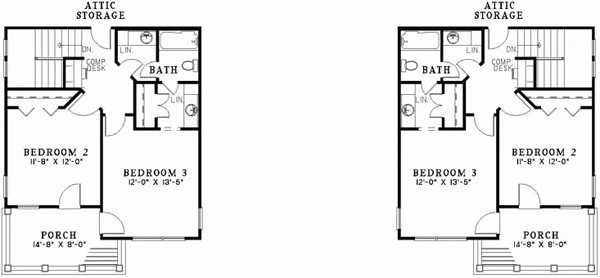 Upper/Second Floor Plan: 12-887