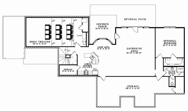 Lower Floor Plan: 12-889