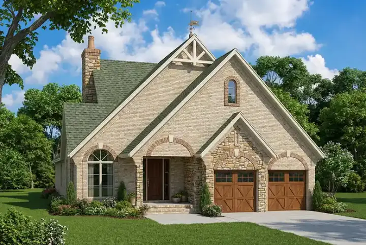 European house plans 12-890 - front exterior, 2,803 sq ft, 4 bed, 3 bath house plans | Monster House Plans