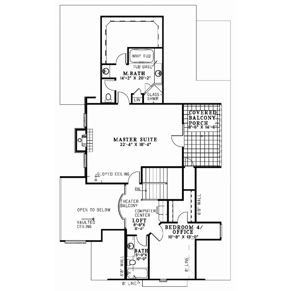 Upper/Second Floor Plan: 12-890