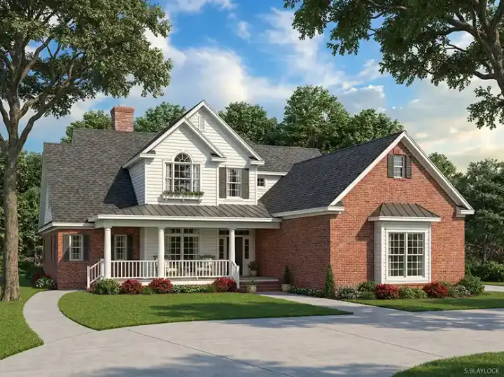 Southern house plans 12-893 - front exterior, 2,708 sq ft, 4 bed, 2 bath house plans | Monster House Plans