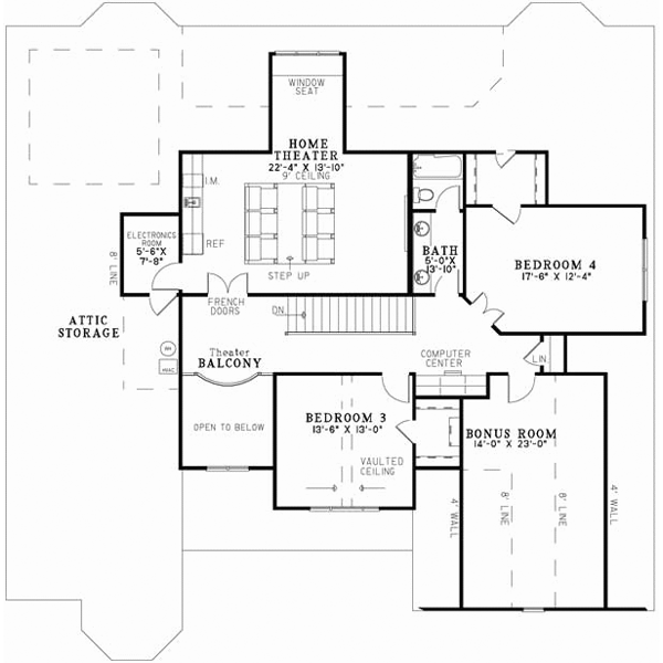 Upper/Second Floor Plan: 12-900