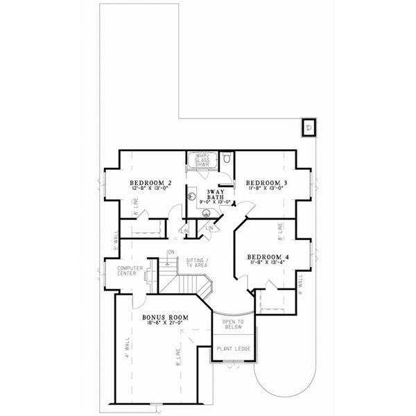 Upper/Second Floor Plan: 12-901