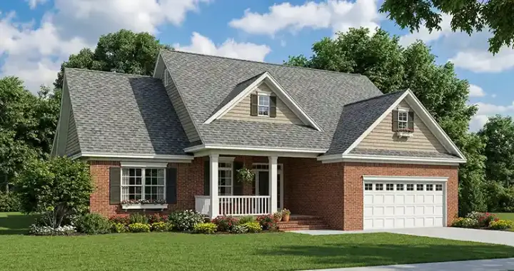 Traditional house plans 12-993 - front exterior, 1,723 sq ft, 3 bed, 2 bath house plans | Monster House Plans