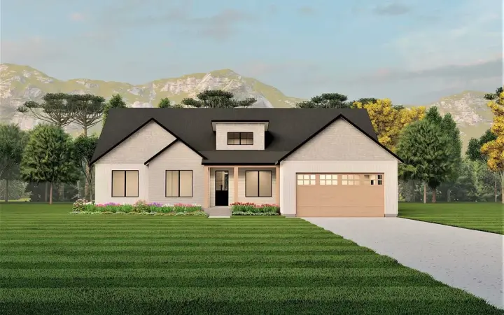 Ranch house plans 121-106 - front exterior, 2,425 sq ft, 3 bed, 2 bath house plans | Monster House Plans