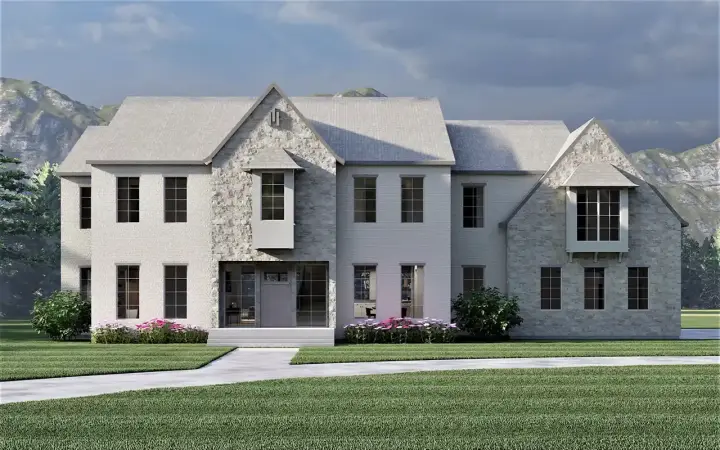 European house plans 121-162 - front exterior, 5,914 sq ft, 5 bed, 5 bath house plans | Monster House Plans