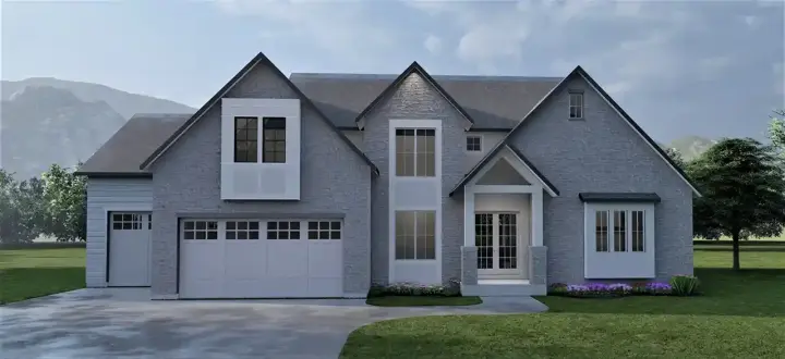 Transitional house plans 121-192 - front exterior, 4,048 sq ft, 5 bed, 3 bath house plans | Monster House Plans