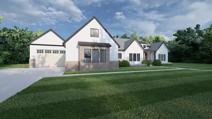 Transitional house plans 121-198 - front exterior, 5,494 sq ft, 4 bed, 2 bath house plans | Monster House Plans