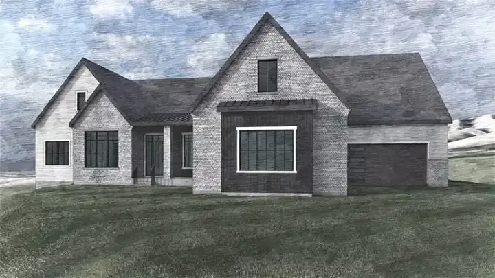 New American house plans 121-219 - front exterior, 5,713 sq ft, 7 bed, 5 bath house plans | Monster House Plans