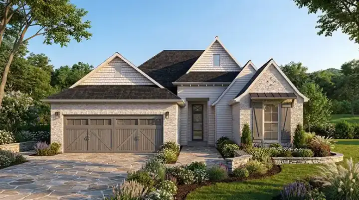 Traditional house plans 122-101 - front exterior, 1,693 sq ft, 3 bed, 2 bath house plans | Monster House Plans