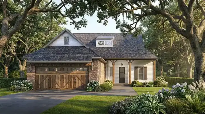 Country house plans 122-105 - front exterior, 1,823 sq ft, 4 bed, 2 bath house plans | Monster House Plans