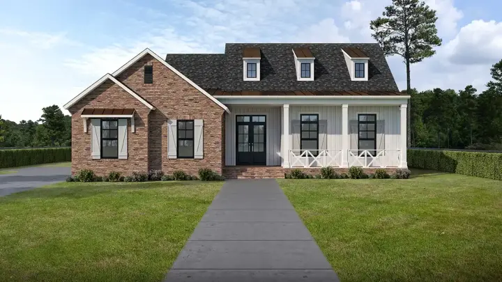 Southern house plans 122-113 - front exterior, 2,295 sq ft, 4 bed, 3 bath house plans | Monster House Plans