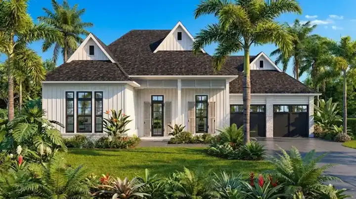 Southern house plans 122-117 - front exterior, 2,631 sq ft, 4 bed, 3 bath house plans | Monster House Plans