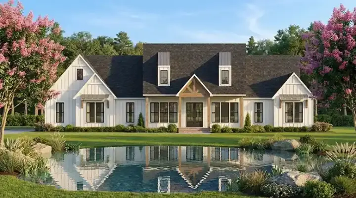 Country house plans 122-147 - front exterior, 2,177 sq ft, 3 bed, 2 bath house plans | Monster House Plans