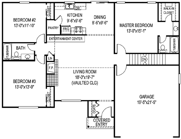 Main Floor Plan: 13-102